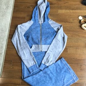 Hard tail grey and baby blue sweat suit